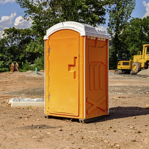 can i customize the exterior of the porta potties with my event logo or branding in Palisades Park